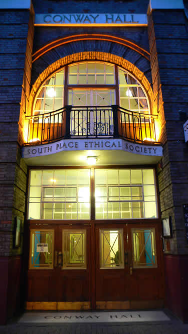 Conway Hall at twilight