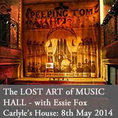 Victorian Music Hall talk with Essie fox at Carlyle's house national trust