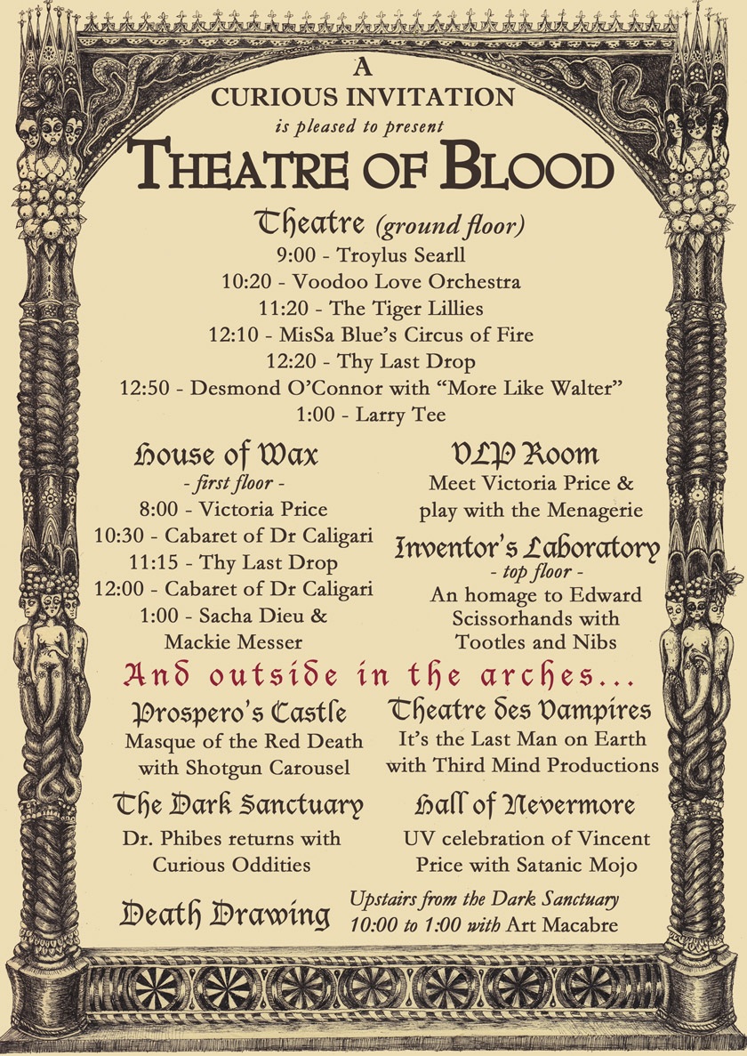 Schedule for Theatre of Blood