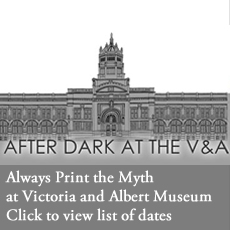 Always Print the Myth - at the V&A museum - talks on Public Relations with Alan Edwards 2015