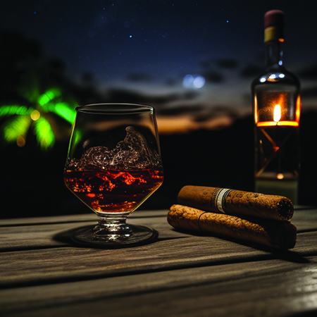 cigar and rum